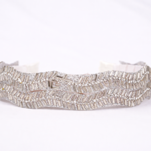 Tai Handmade Beaded Hair Band for Girls | Premium Silver Hair Accessory | Stylish Headband for Parties & Wedding