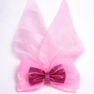 Big Seem Organza Hair Bow Clip Set | Handmade Pink & Red Hair Clips with White Moti for Women & Girls
