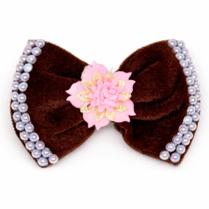 Pinkboo Velvet Hairband for Women & Girls | Floral Flower & Pearl Design Stylish Hair Accessory