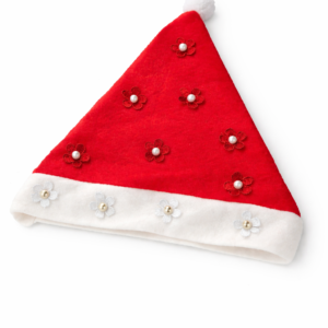 Premium Red Santa Hat &ndash; Lightweight Flannel Christmas Cap for Holiday Parties & Events