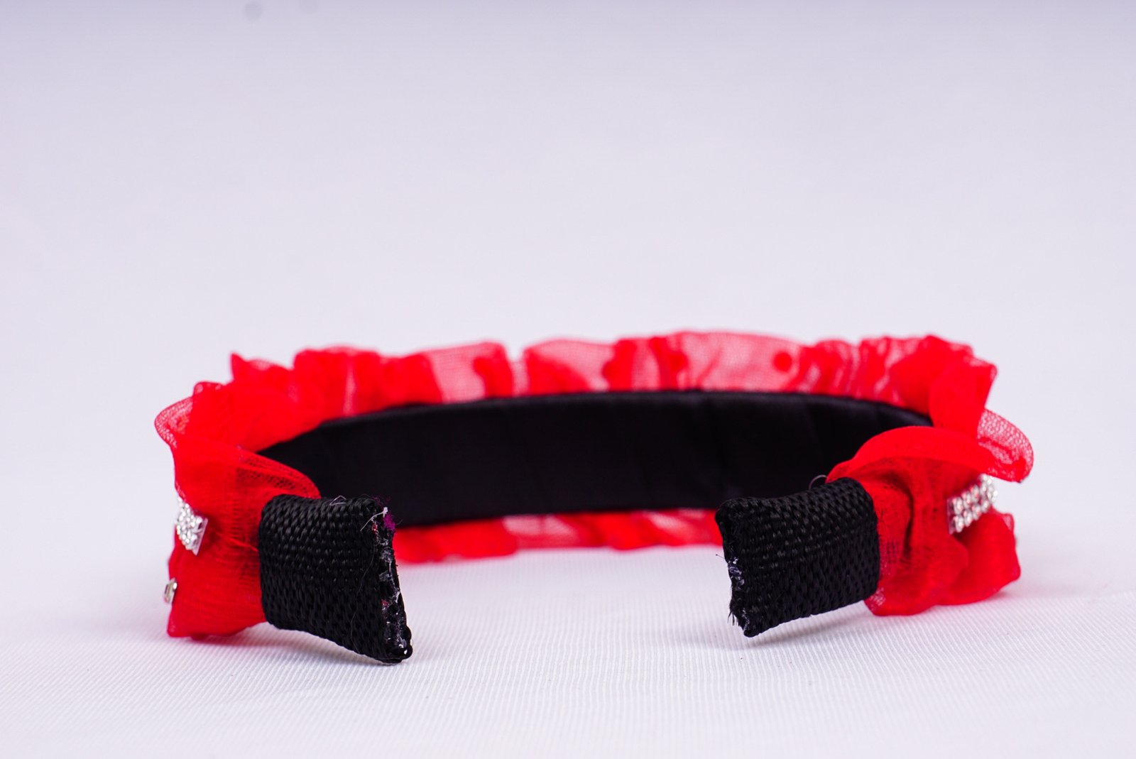 Helen Velvet Hair Band for Women & Girls | Handmade Hairband with Diamond Stone Design - Image 4