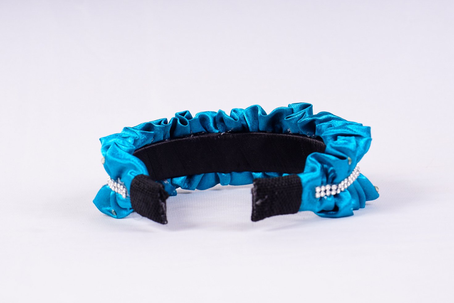 Heaven Frill Satin Hairband | Handmade Cloth Hair Accessory with Ribbon & Lace for Women & Girls - Image 2