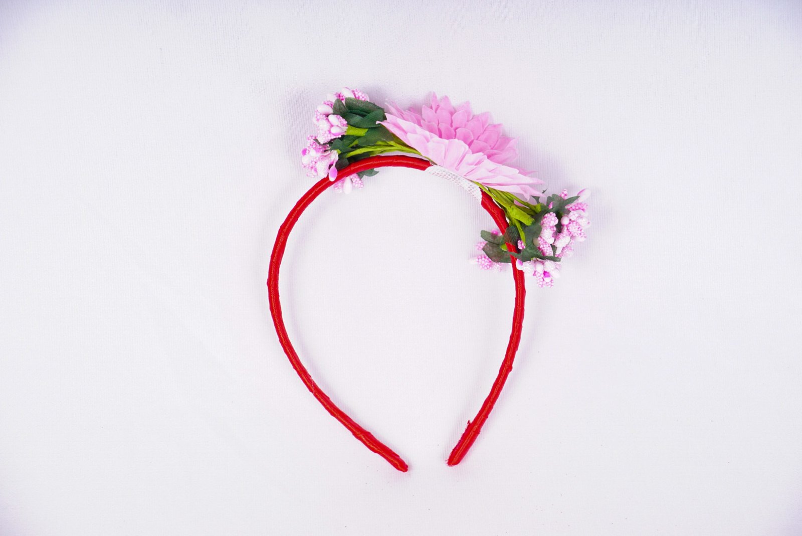 Sun Pink Floral Headband for Girls | Cute Flower Hair Band | Soft & Stylish Hair Accessory for Parties & Casual Wear - Image 4