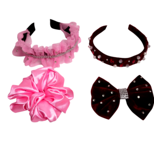 Nan Hair Accessories Set for Women & Girls | Stylish Headband, Bow & Scrunchie Combo